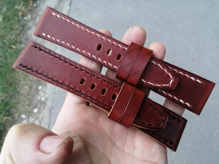 Two Diesel watch straps - My, Watch strap, Strap, Accessories, Leather products, Needlework without process, Voronezh, Tambov, Diesel, Hand seam, Natural leather, Wrist Watch, Male, Longpost