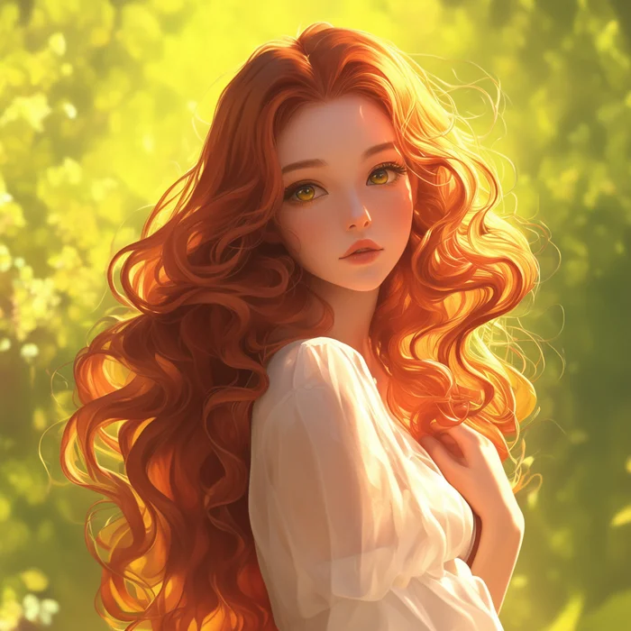 Anime art - My, Neural network art, Art, Anime art, Girls, Nature, Colorful hair, Longpost