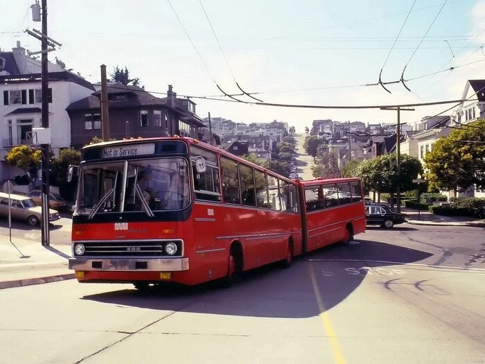 Icarus in San Francisco, 1978 - The photo, San Francisco, Bus, USA, Street photography, Film, Ikarus, 1978