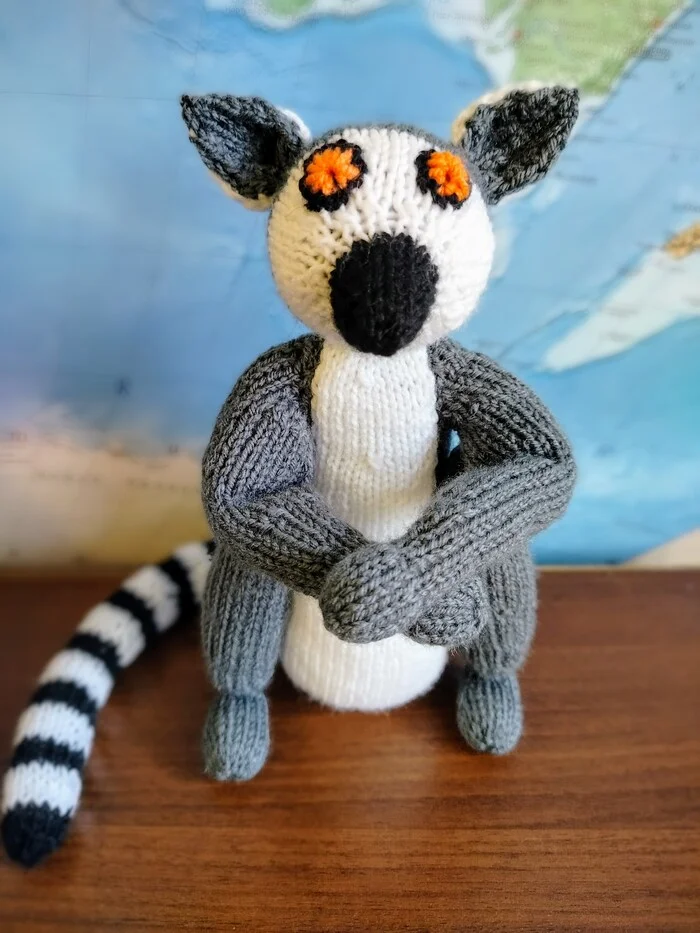 It also happens... - Knitting, Amigurumi, Lemur, Animals, Spokes, Toys, Failure, A shame, Laughter (reaction), Crafts, Unusual, Super, Longpost