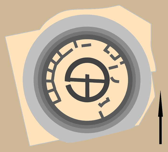 Схема археологических сооружений на критском холме Папура