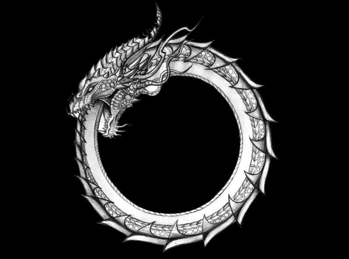 Это Уроборос символ бесконечности