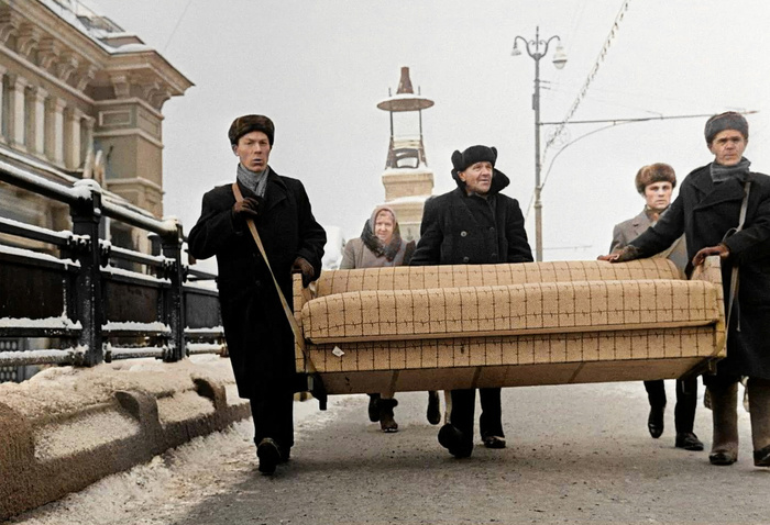 Жизнь Советской Москвы в 60-е годы. 20 раскрашенных фотографий. Часть 2 Старое фото, Колоризация, Фотография, Москва, СССР, История города, Историческое фото, 60-е, Длиннопост