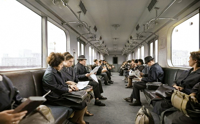 Жизнь Советской Москвы в 60-е годы. 20 раскрашенных фотографий. Часть 2 Старое фото, Колоризация, Фотография, Москва, СССР, История города, Историческое фото, 60-е, Длиннопост