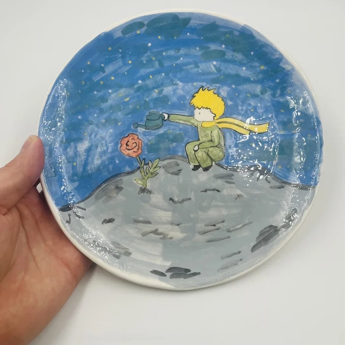 My - My, Plate, Handmade, Little Prince, Longpost, Needlework without process