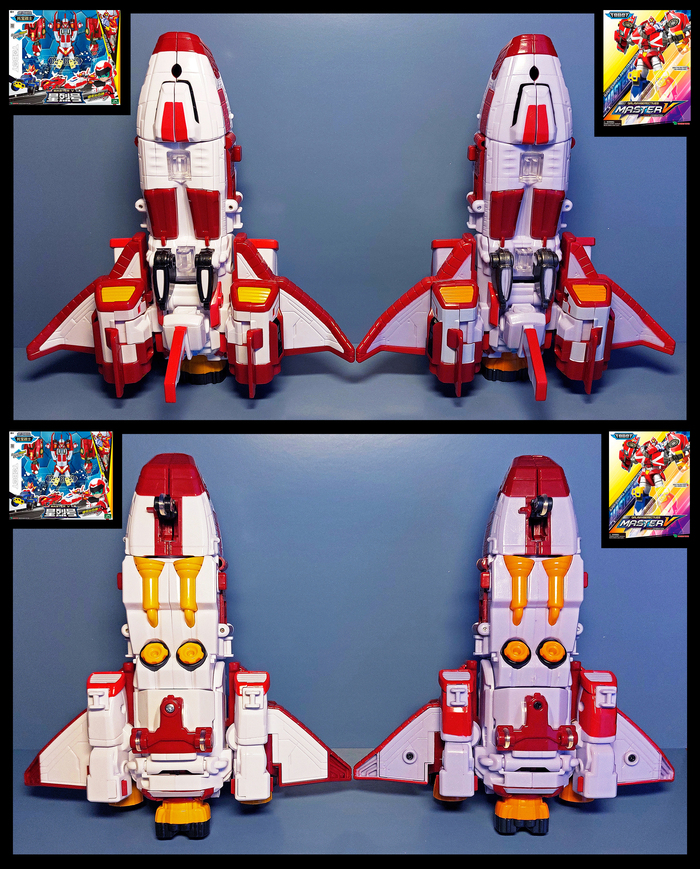 Шаттл: слева - "Lemao-ACG", справа - "Young Toys"