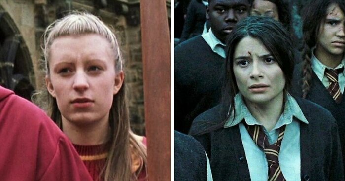 Кэти Бэлл, охотница команды Гриффиндора (в 6 части у неё по сюжету больше экранного времени, видимо поэтому сменили актрису, но я, сказать честно, по книге представлял её в типаже слева)