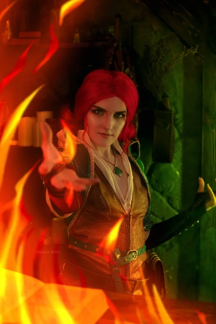 I kindle the fire of passion in you! Cosplay of Triss from The Witcher - My, Cosplay, Triss Merigold, The Witcher 3: Wild Hunt