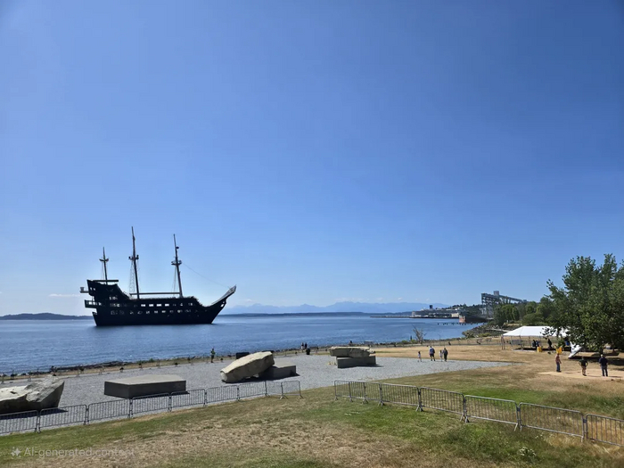 Я не делал снимок призрачного пиратского корабля из Олимпийского парка скульптур.