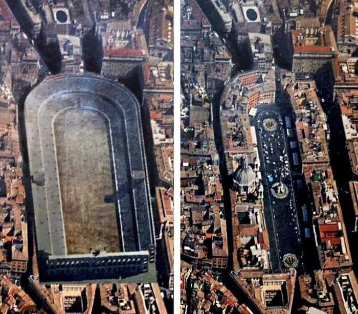 Roman Stadium of Emperor Domitian, now Piazza Navona, Rome - The Roman Empire, Ancient Rome, Stadium, Archeology, Architecture, It Was-It Was, Rome, Italy