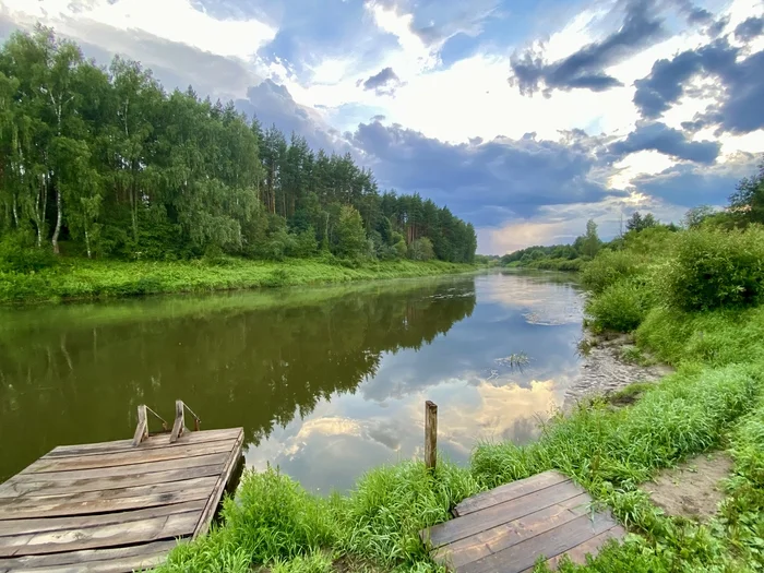 Хороший вечер - Моё, Мобильная фотография, Вечер, Дача, Рыбалка, Лещ, Горячее копчение, Река, Отдых, Уха, Длиннопост