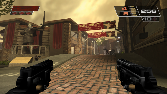 Можно взять пистолеты или пп в две руки. но гранатами уже не попользоваться