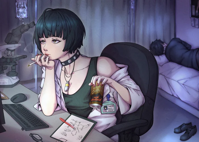 Research - Anime art, Anime, Games, Persona 5, Persona, Takemi Tae, Ren Amamiya