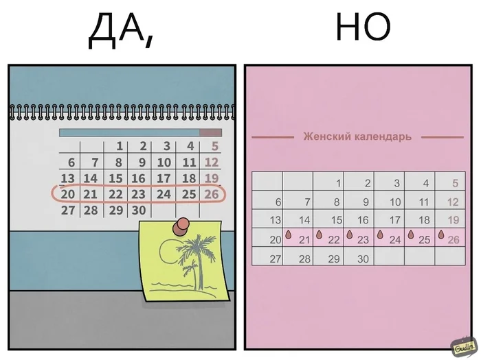 Надеюсь, отпуск 2-х недельный - Картинки, Юмор, Девушки, Gudim, Месячные