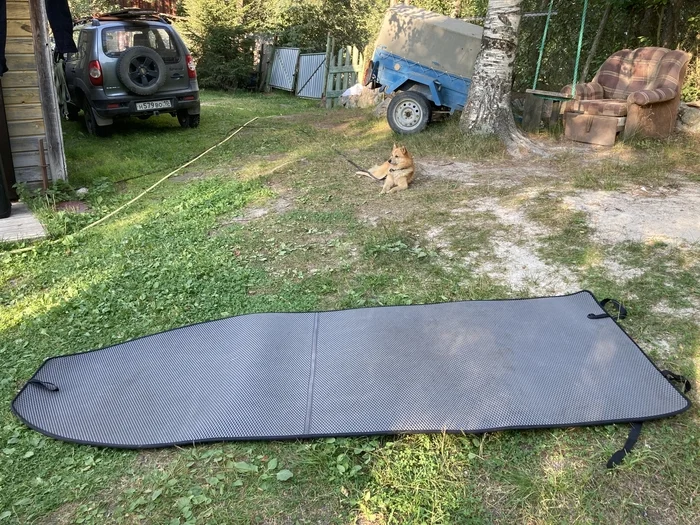 A rubber boat mat was found on a highway in Karelia. Maybe the owner will be found - My, Карелия, A boat, Lost, Found things, The photo