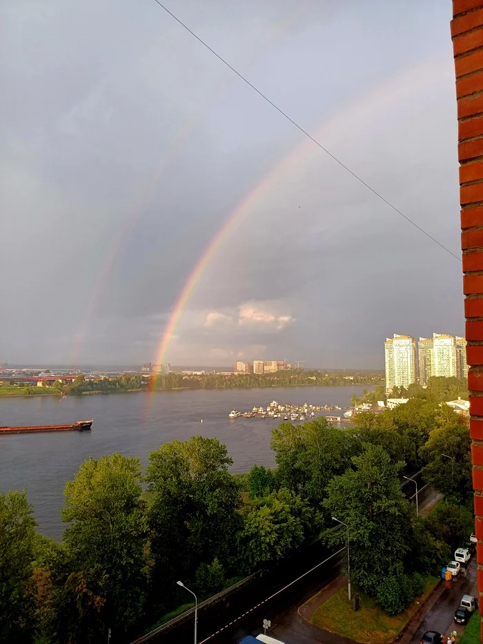 Rainbow in Rybatskoye, St. Petersburg - My, Rainbow, Mobile photography