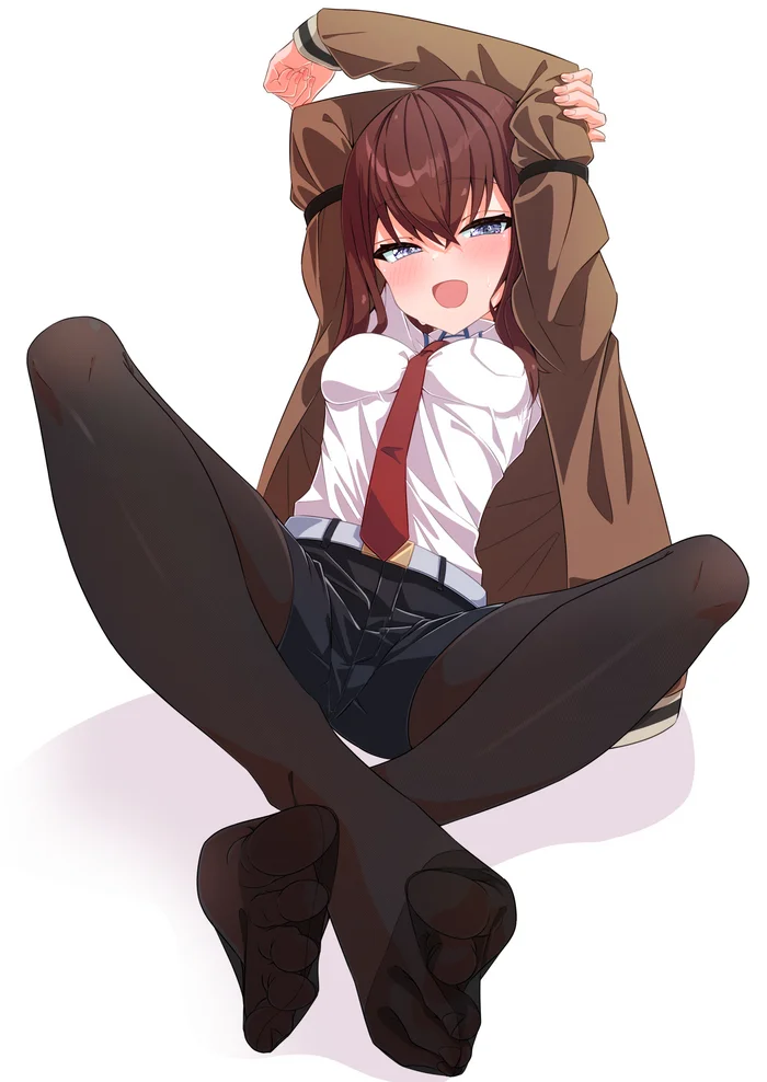 Kuristina - Anime, Anime art, Kurisu makise, Steins gate, Foot fetish, Tights