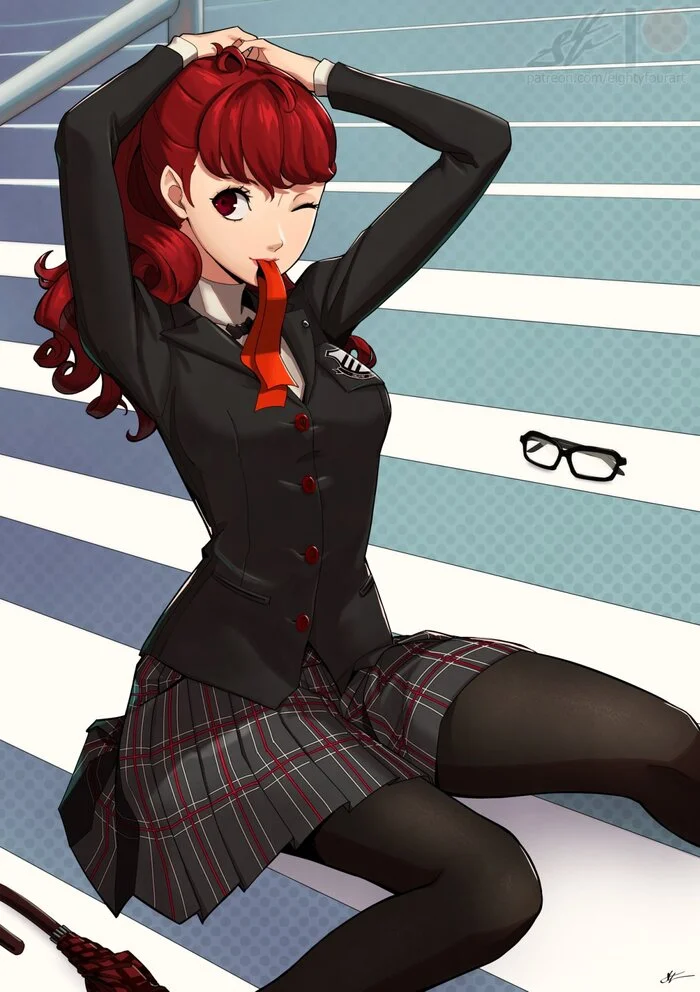 Kasumi - Eightyfourart, Art, Anime, Anime art, Persona, Persona 5, Kasumi Yoshizawa, Game art, Games