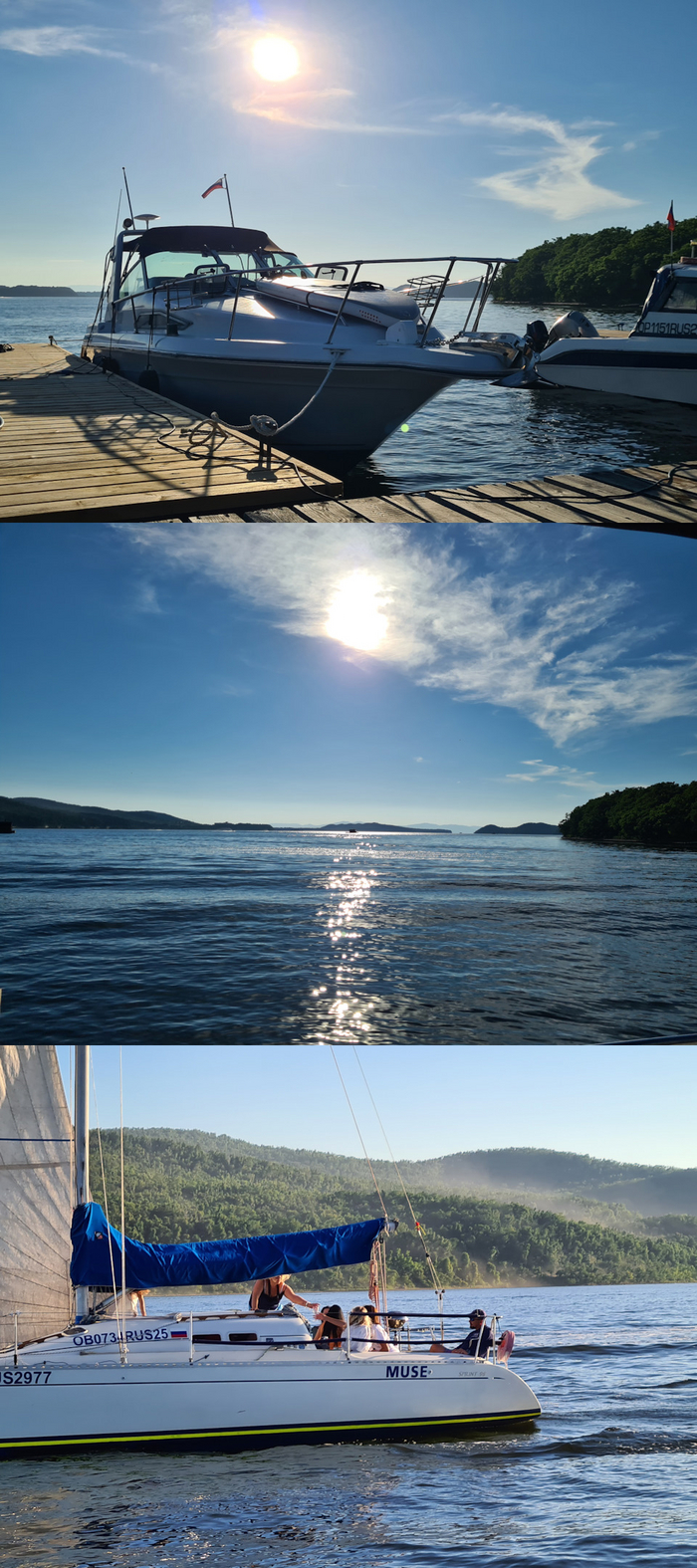 Просто яхта. Сфотал быстро, чтобы сверить на ней ли приятельница. Не на ней.