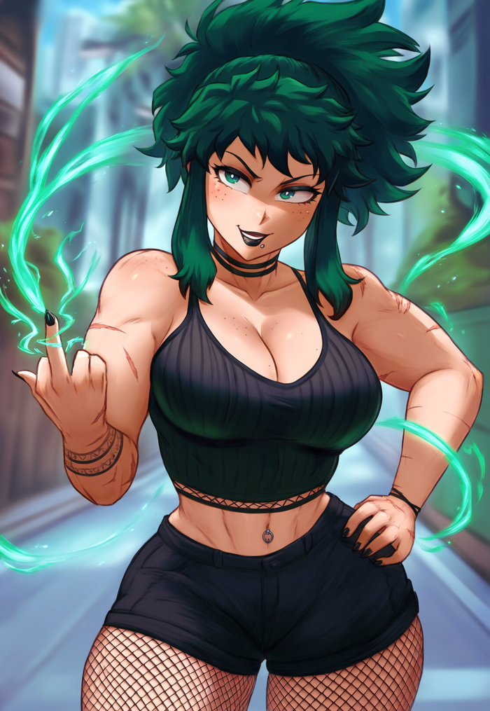 - , , Anime Art,  , Boku no Hero Academia, Midoriya izuku,  63, Muscleart, 