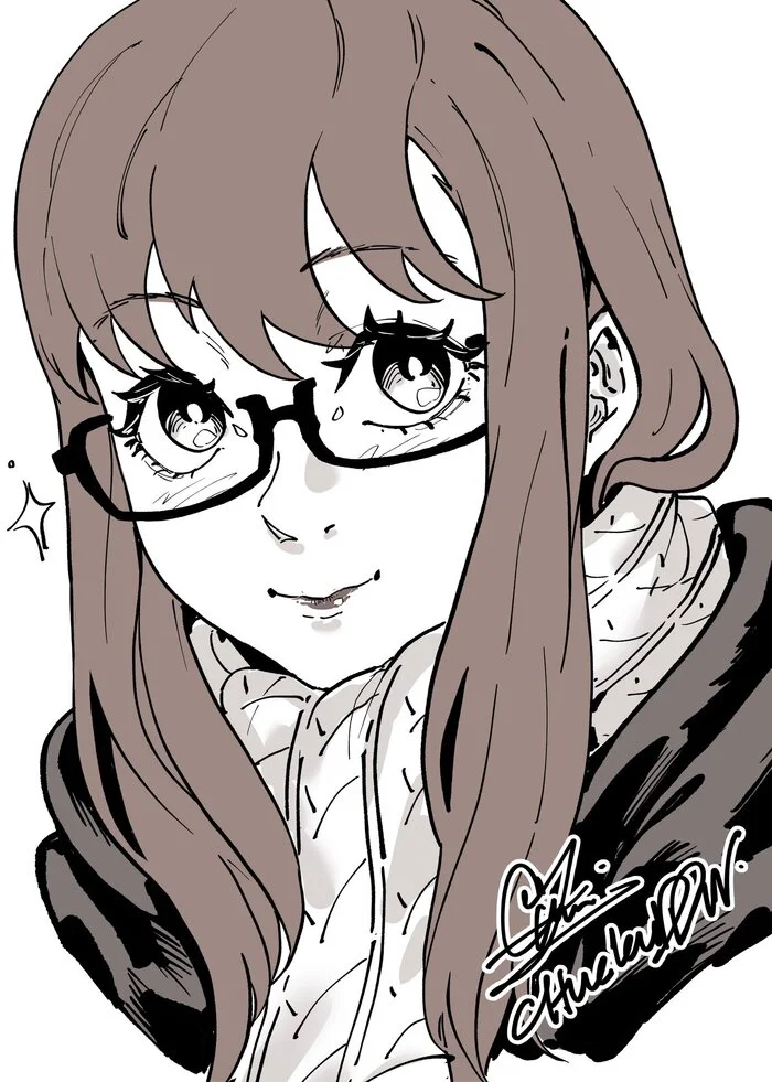 Sumire - Арт, Аниме, Anime Art, Persona, Persona 5, Kasumi Yoshizawa, Game Art, Игры, Очки, Длиннопост