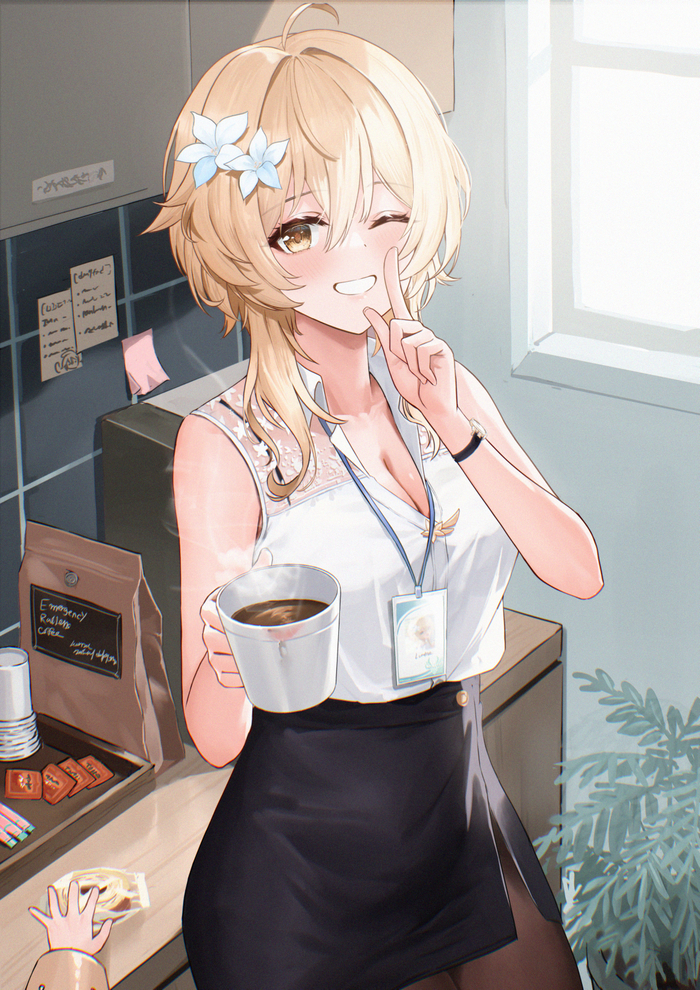 Lumine #004 , Anime Art, Genshin Impact, Lumine (Genshin Impact), , , , , , , 