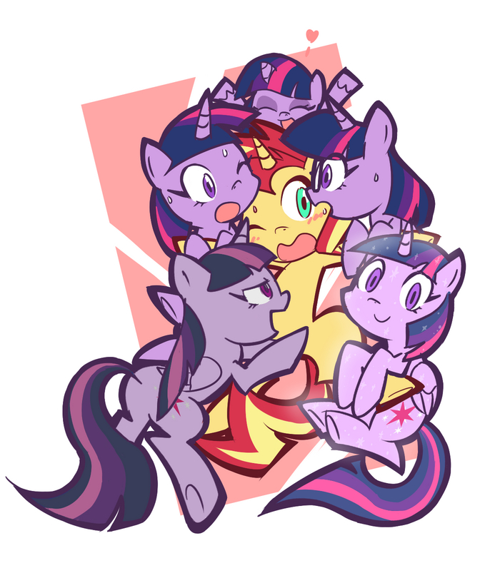    My Little Pony, Sunset Shimmer, , Rvceric, Twilight Sparkle, Sci-twi, Tree of harmony, Pony Life