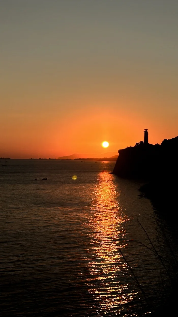 Sunset - My, Gelendzhik, Summer, Sunset, Lighthouse, July