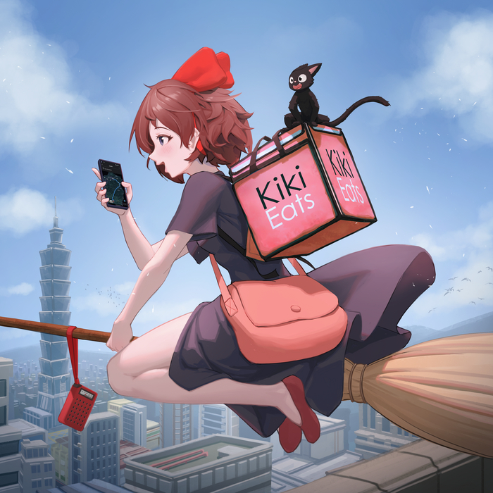  , Anime Art,   , Kiki, Jiji, Studio Ghibli