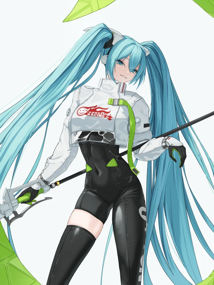 Hatsune Miku #107 - Anime, Anime art, Hatsune Miku, Long hair, Girls, Flag, Gloves