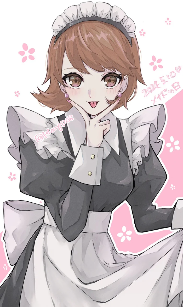 Yukari - Anime art, Anime, Games, Persona, Persona 3, Takeba Yukari, Housemaid