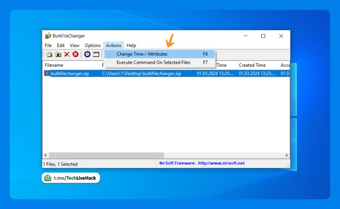 Как изменить дату создания файла?