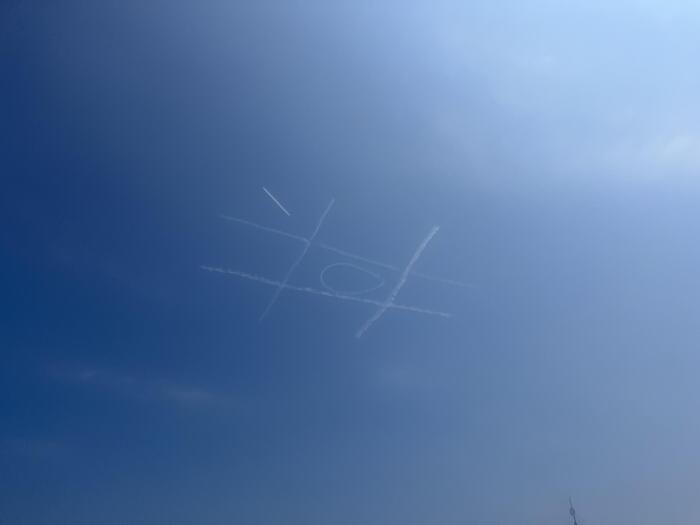 Test pilots play tic-tac-toe - Reddit, Aviation, The photo