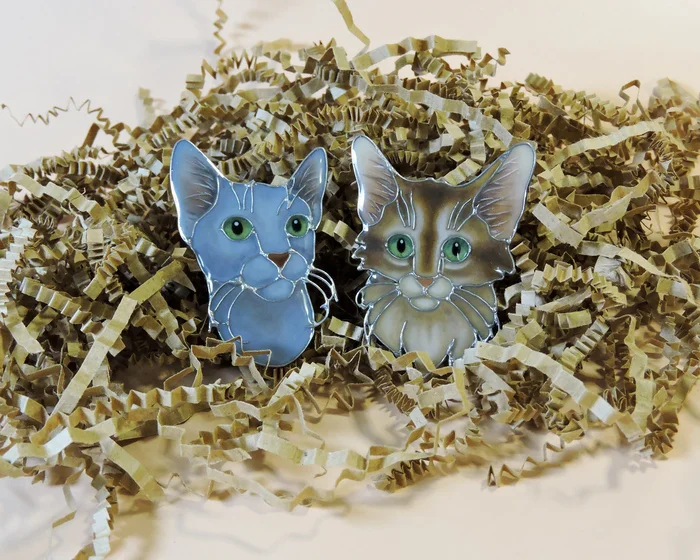 Коты с усами да с лапами - Моё, Эпоксидная смола, Рукоделие с процессом, Украшения из эпоксидной смолы, Творчество, Украшение, Украшения из проволоки, Кот, Длиннопост