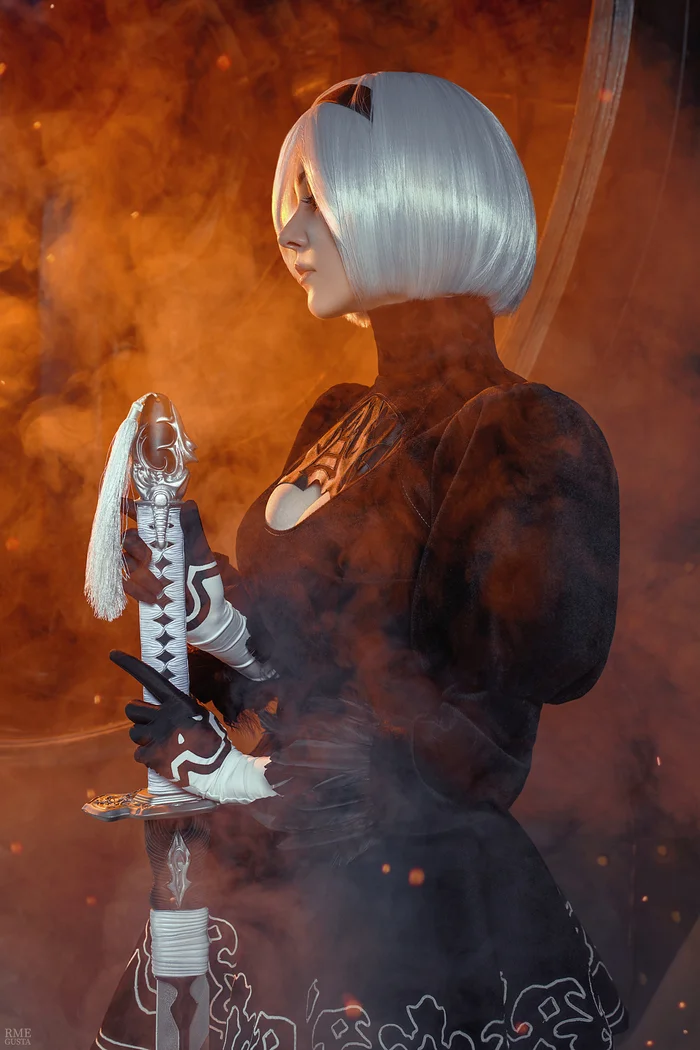 Косплей 2B | NieR: Automata - Моё, Косплей, Фотомодель, Девушка с тату, Yorha unit No 2 type B, NIER Automata, NIER, Фотография, Косплееры, Длиннопост