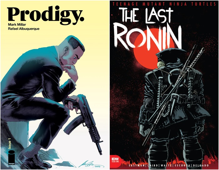 Обложки комиксов "Prodigy" #1 и "Teenage Mutant Ninja Turtles: The Last Ronin" #1