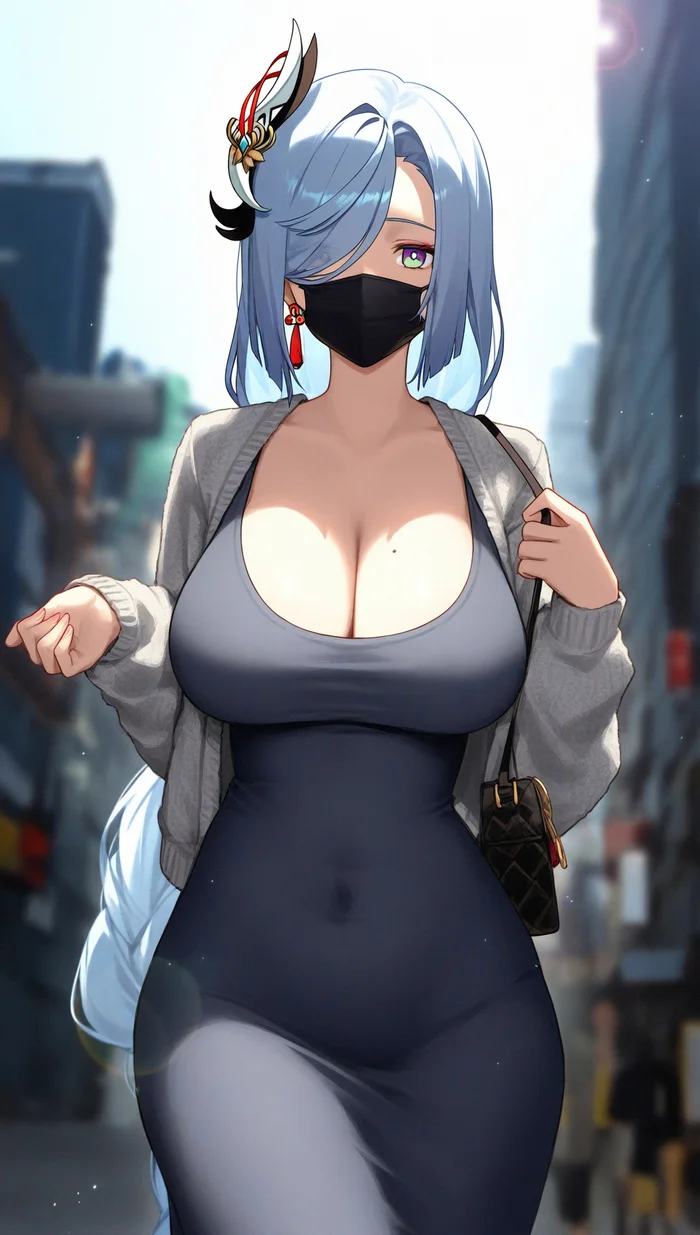 Shenhe - Shenhe (Genshin Impact), Genshin impact, Anime art, Neural network art, Anime, Girls, Game art, Big size, Telegram (link)