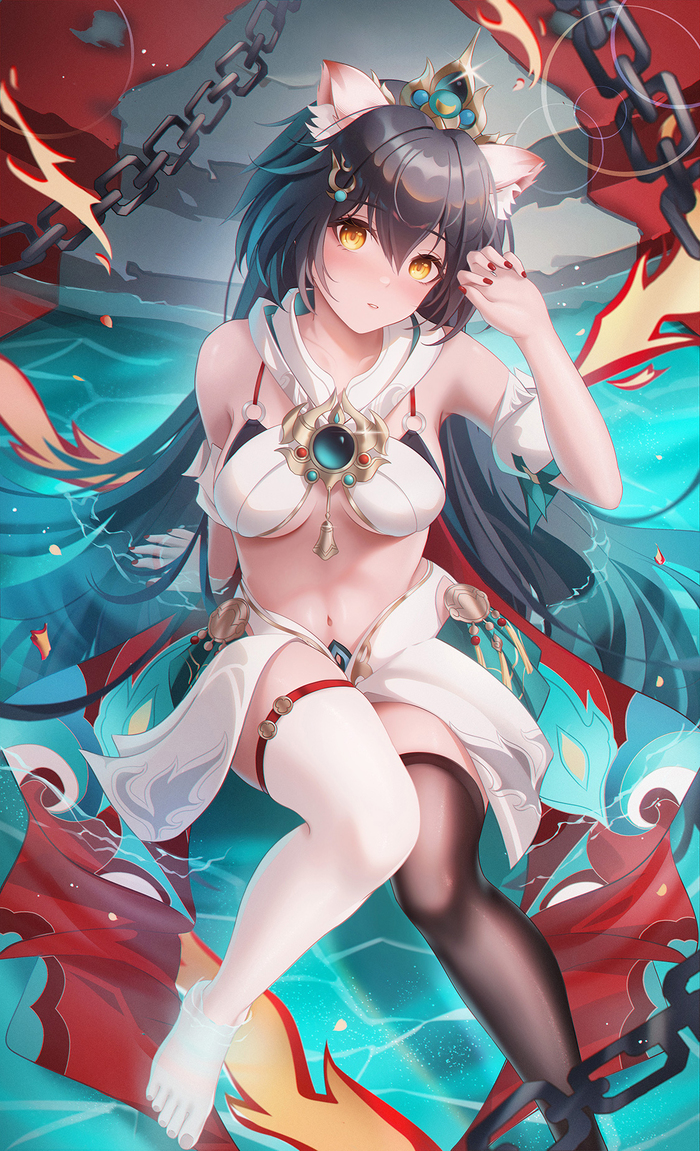 Yunli Anime Art, Honkai: Star Rail, Yunli (Honkai: Star Rail), Animal Ears