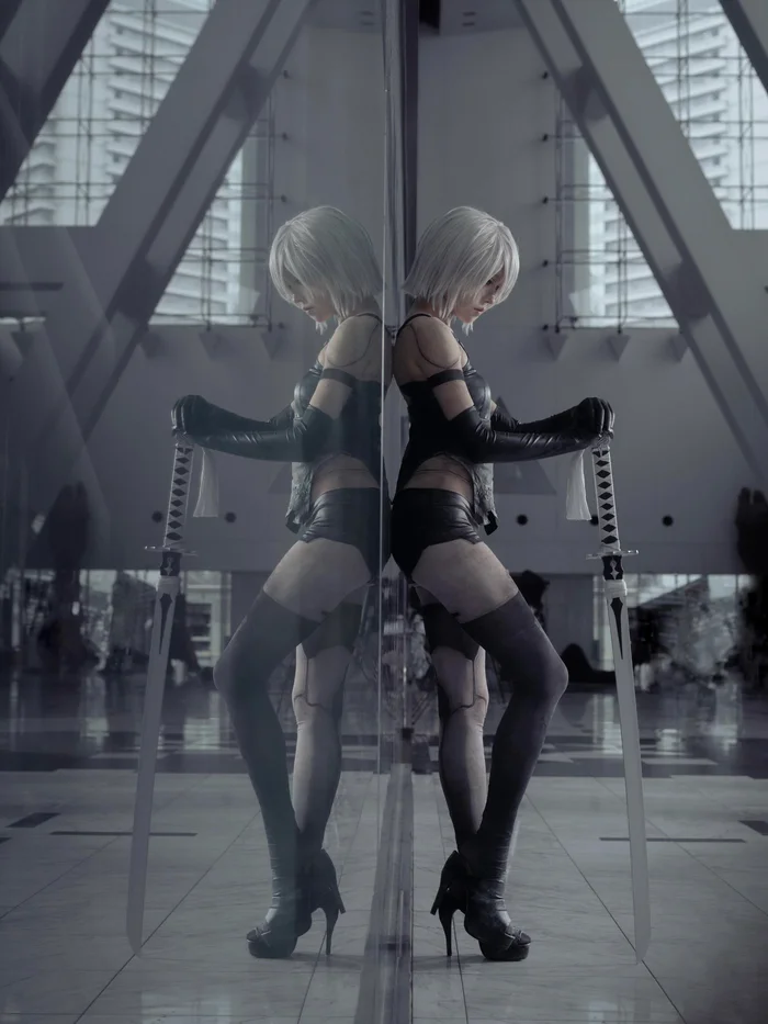 Yorha A2 - Игры, NIER Automata, Yorha unit No 2 type a, Косплей, Девушки, Длиннопост, Фотография