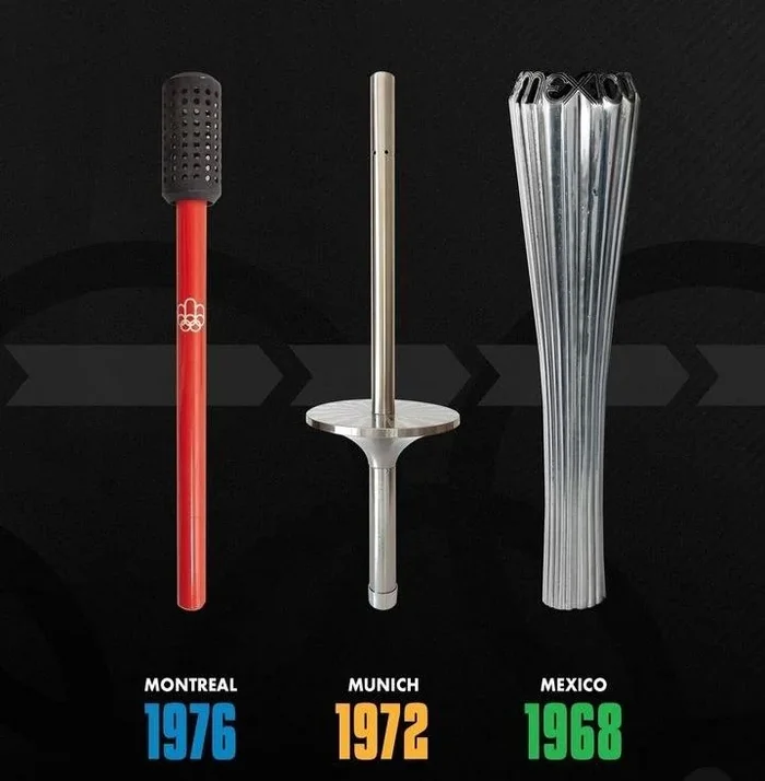 Olympic torches from different years - Olympic Games, Olympic flame, Torch, Longpost