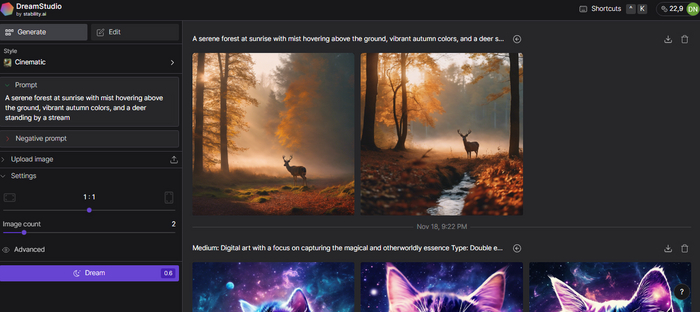 Нейросеть нарисовала фотореалистичный пейзаж с оленем