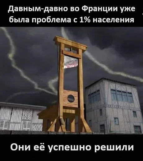 Solution - Humor, Picture with text, France, Guillotine, Telegram (link)