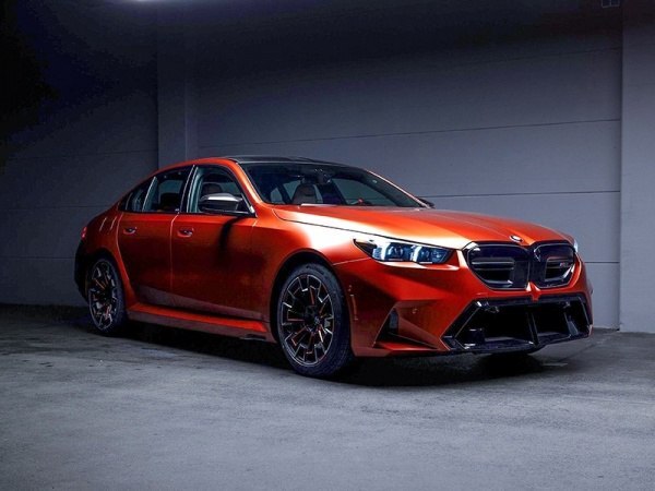 An image of the new BMW M5 in Frozen Orange has been published - Crossposting, Pikabu publish bot, Bmw, M5, Cold heart, Orange, Telegram (link)