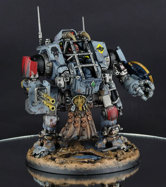 Invictor Tactical Warsuit, Space Wolves, Warhammer 40k - My, Warhammer 40k, Space wolves, Warhammer, Miniature, Painting miniatures, Wh miniatures, 3D печать, Kitbash, Longpost