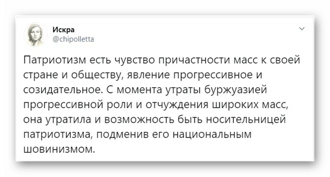 Патриотизм и шовинизм - Политика, Патриотизм, Шовинизм, Скриншот, Искра (Twitter)