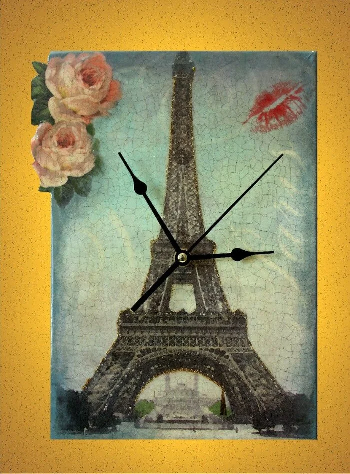 France clock - My, Decoupage, Jug, beauty, Artist, Talent, Art