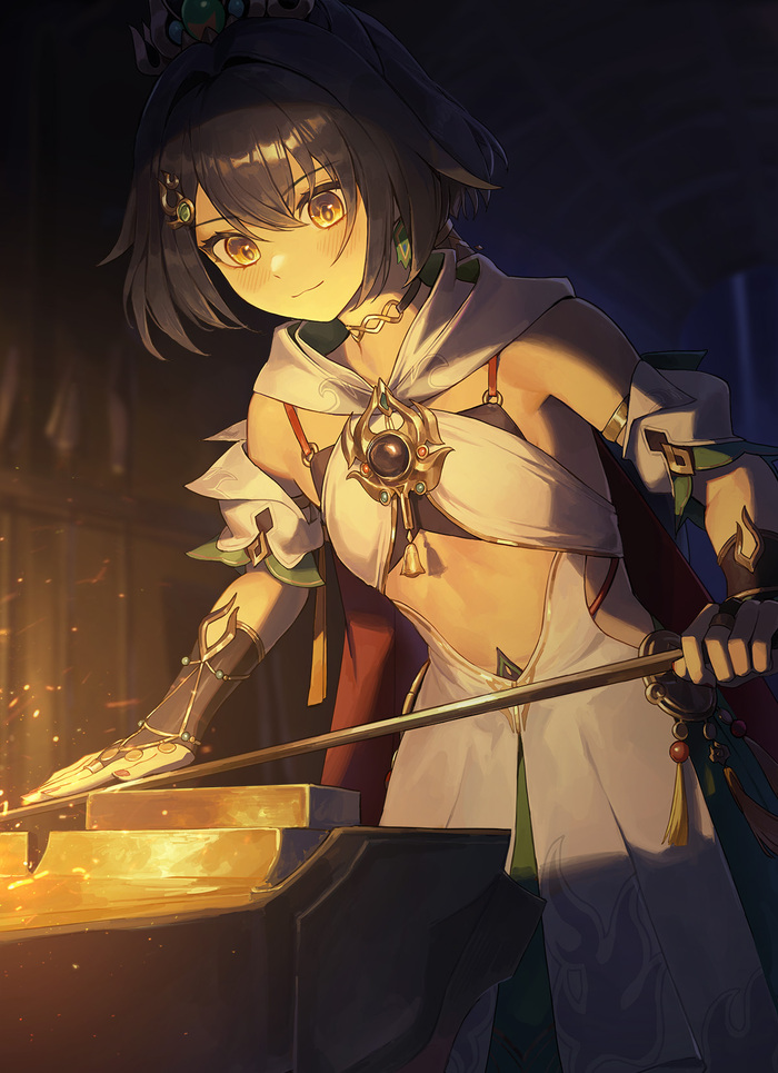  Anime Art, , , , Honkai: Star Rail, Yunli (Honkai: Star Rail), , 