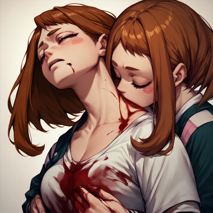 Вот вам немного арта по Boku No Hero - Моё, Аниме, Boku no Hero Academia, Anime Art, Нейронные сети, Uraraka Ochako, Toga Himiko, Арты нейросетей, Stable Diffusion