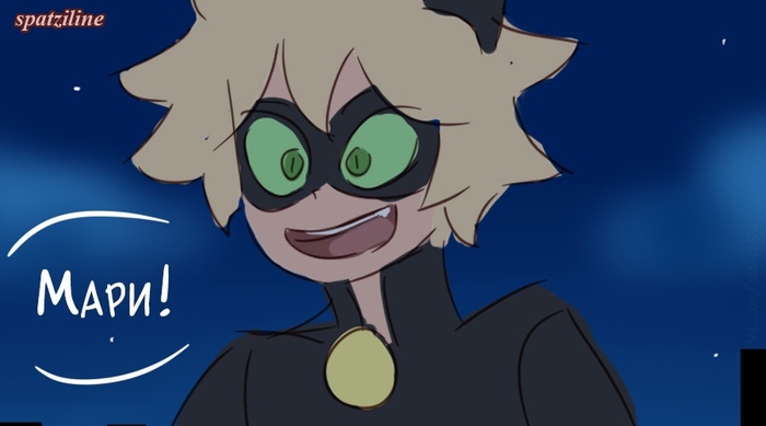 ) , ,    -, , Chat Noir, Marinette, Spatziline, 