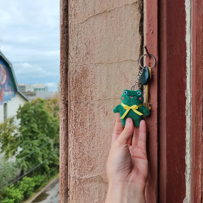 Keychain with a frog - My, It Is Wednesday My Dudes, Frogs, Toad, Plush Toys, Soft toy, Author's toy, Keychain, Wednesday